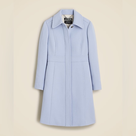 J.Crew BLUE Wool Lady Day Coat - NEW w Tags - Picture 6 of 6